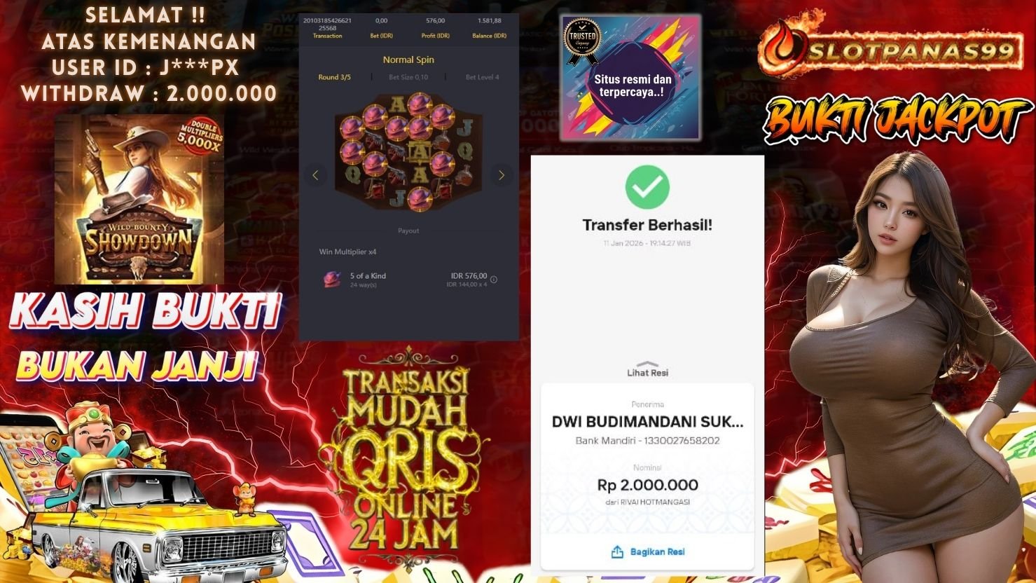 SLOTPANAS99 JACKPOT SLOT WILD BOUNTY SHOWDOWN